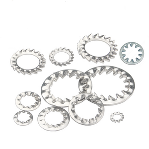 DIN 6797 DIN 6798 304 stainless steel serrated stop gasket toothed washers external internal tooth lock washer