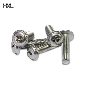 DIN967 din 967 M3 m4 m5 Cross Recessed Pan Head Screws With Collar Phillips Machine screw flange Washer Head Screws