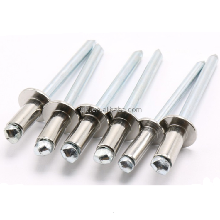 flat/countersunk/domed/pan/ semi-circular head aluminum pull rivets stainless steel pop rivets aluminum blind rivet