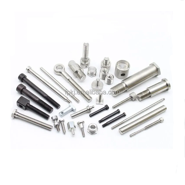 Custom fastener hex head thread lock bolt pin long shaft bolt with cotter pin hole