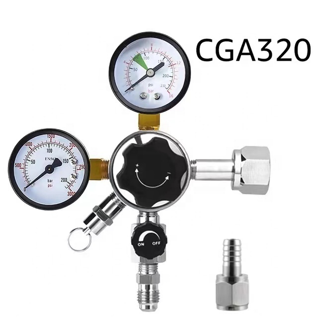 Professional Soda Water Co2 Regulator,0-150 Psi Soda Bottle Cylinder Regulator,Independent Control Valve,Stable Carbonated W21.8