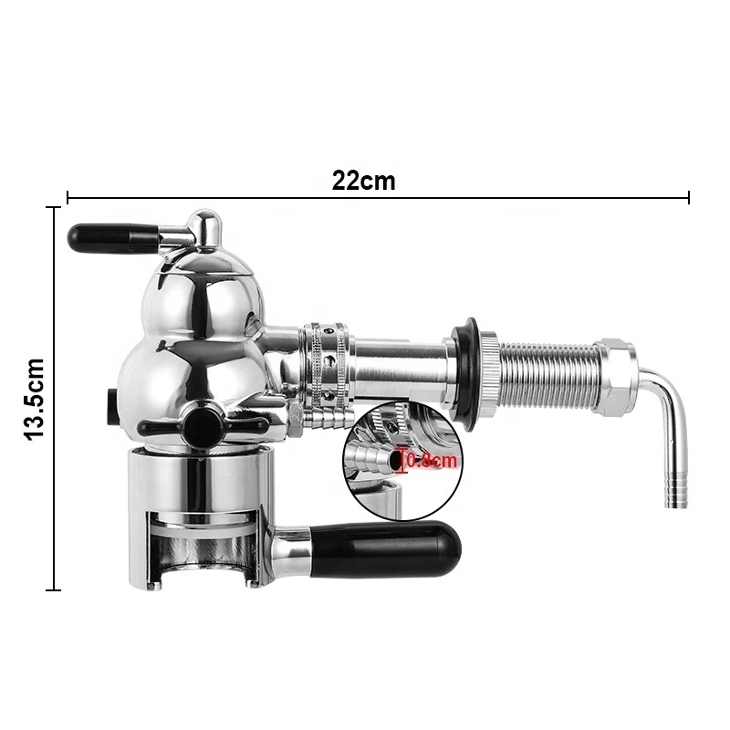 Home brewing Beer Bottle Filler de-foaming Beer Tap for Recmoving Foam,Gourd Shape SS 304 Professional No-foam Drinks Dispensing