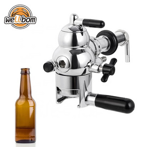 Home brewing Beer Bottle Filler de-foaming Beer Tap for Recmoving Foam,Gourd Shape SS 304 Professional No-foam Drinks Dispensing