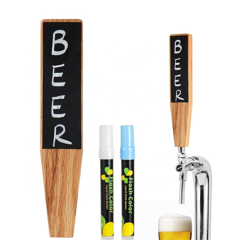 Personalized Beer Handle Home Brew Wooden Engraved Tap Handle, Reusable Chalkboard DIY Craft Beer Faucet Handles Bar Decor