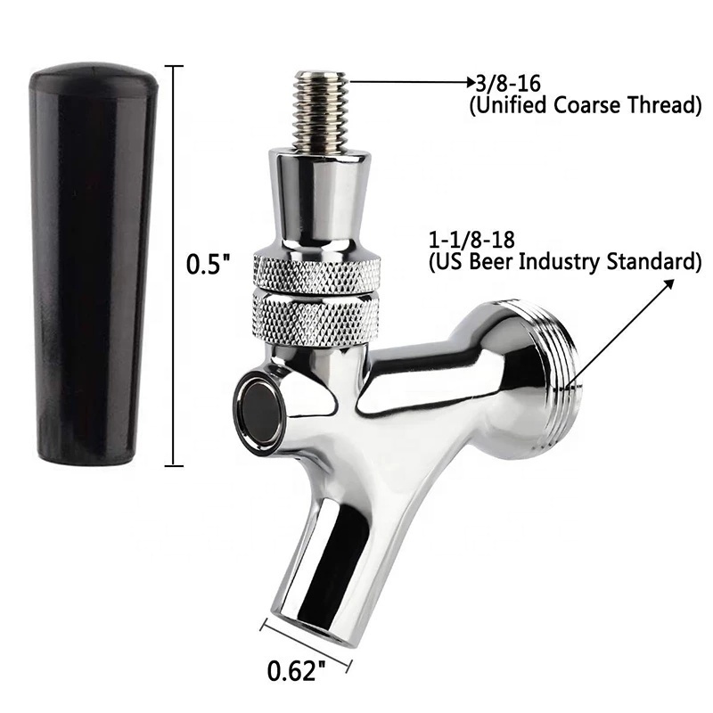 All Commercial 304 Stainless Steel Beer Faucet,Draft Beer Keg Tap,American Tap For Beer Shanks and Towers