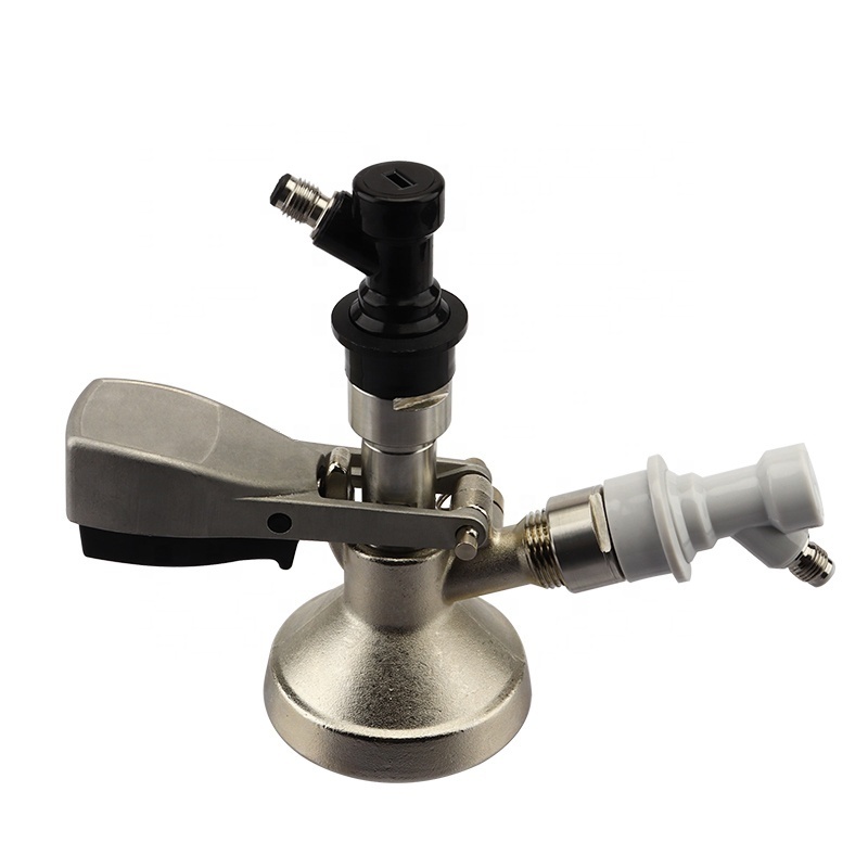 Beer Keg Tap System G Keg Coupler with Adjustable Beer Tap Faucet and Mini Keg Charger Kit Home Brewing