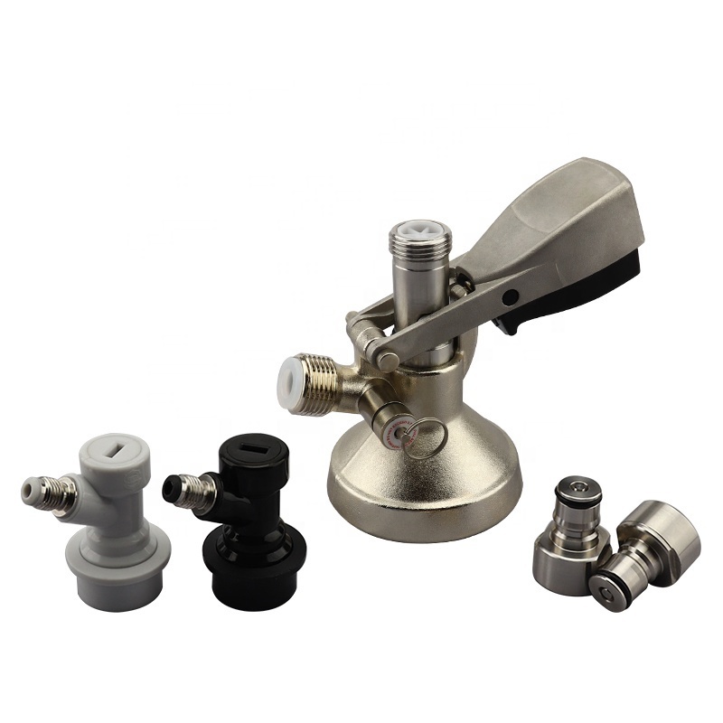 Beer Keg Tap System G Keg Coupler with Adjustable Beer Tap Faucet and Mini Keg Charger Kit Home Brewing