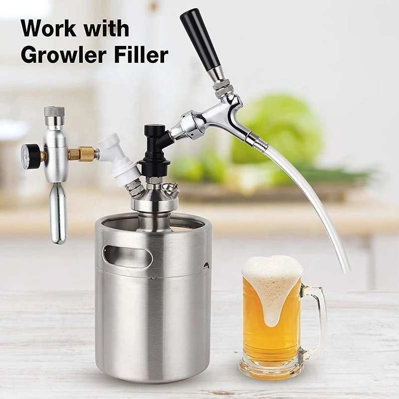 Craft Beer Tap with Liquid Ball Lock Quick Disconnect Assembly,Brewing Chrome Beer Faucet Taps Home brewery Draft Beer Dispenser