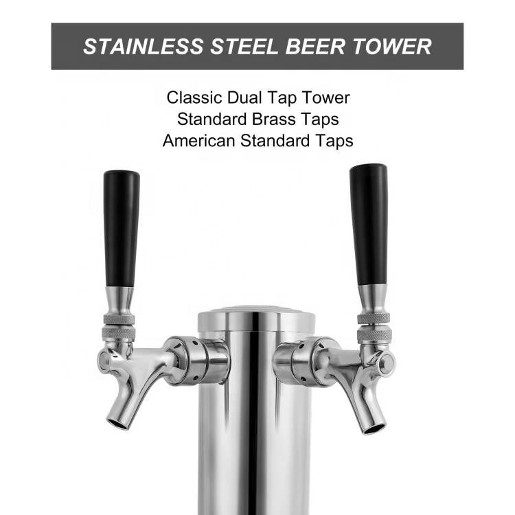 Stainless Steel Single/Double/Triple Tap Draft Beer Tower Brewing Draft Beer Dispenser Tap Tower for Sale