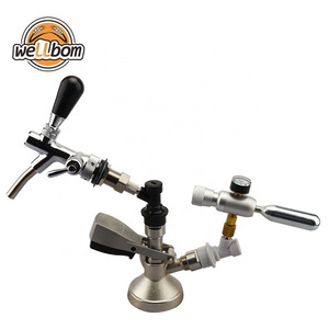 Beer Keg Tap System G Keg Coupler with Adjustable Beer Tap Faucet and Mini Keg Charger Kit Home Brewing