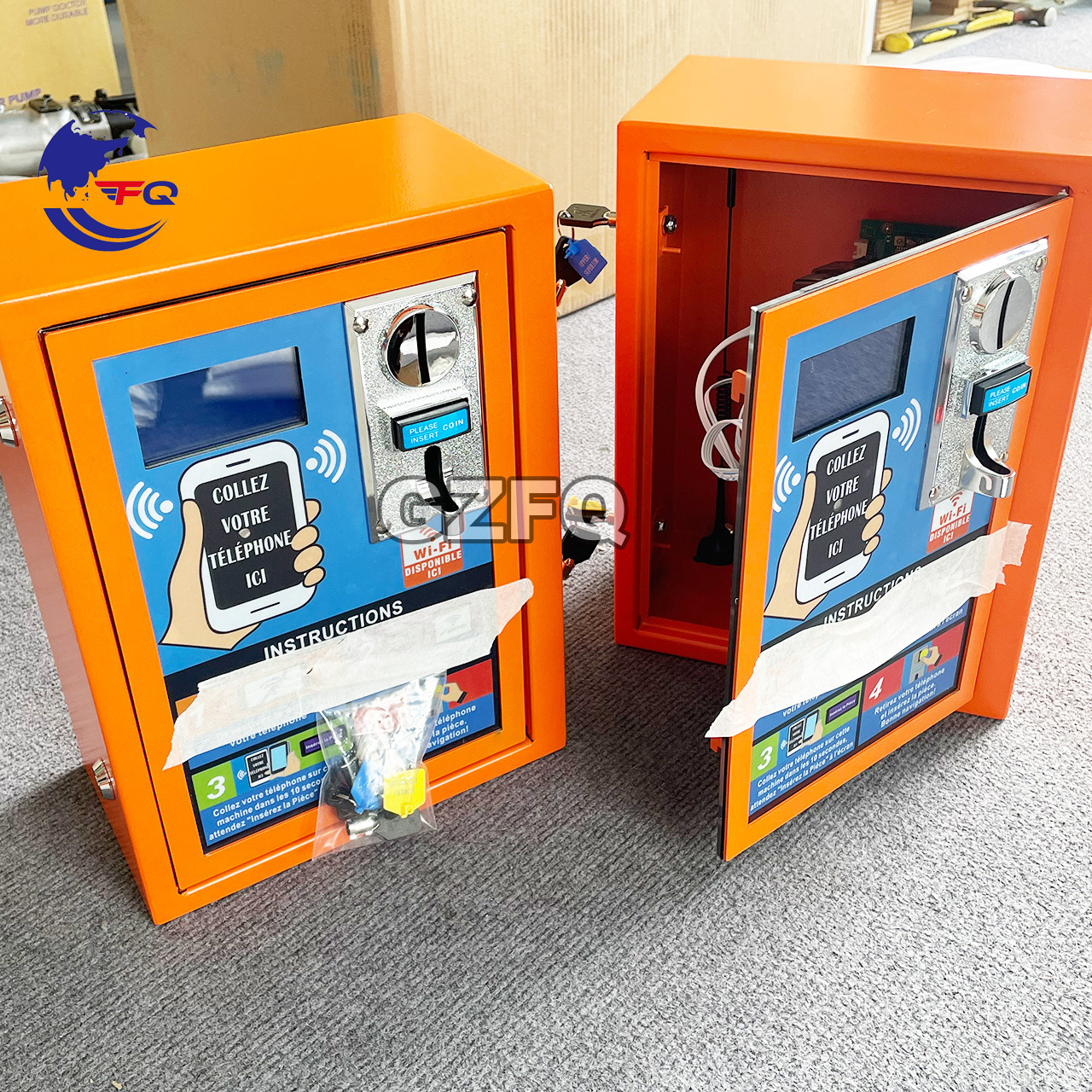 New Product Small Businesses PIN Code Steel Plate Vandal-Proof Coin-Operated WiFi Hotspot Cheap Vending Machine With LCD Screen