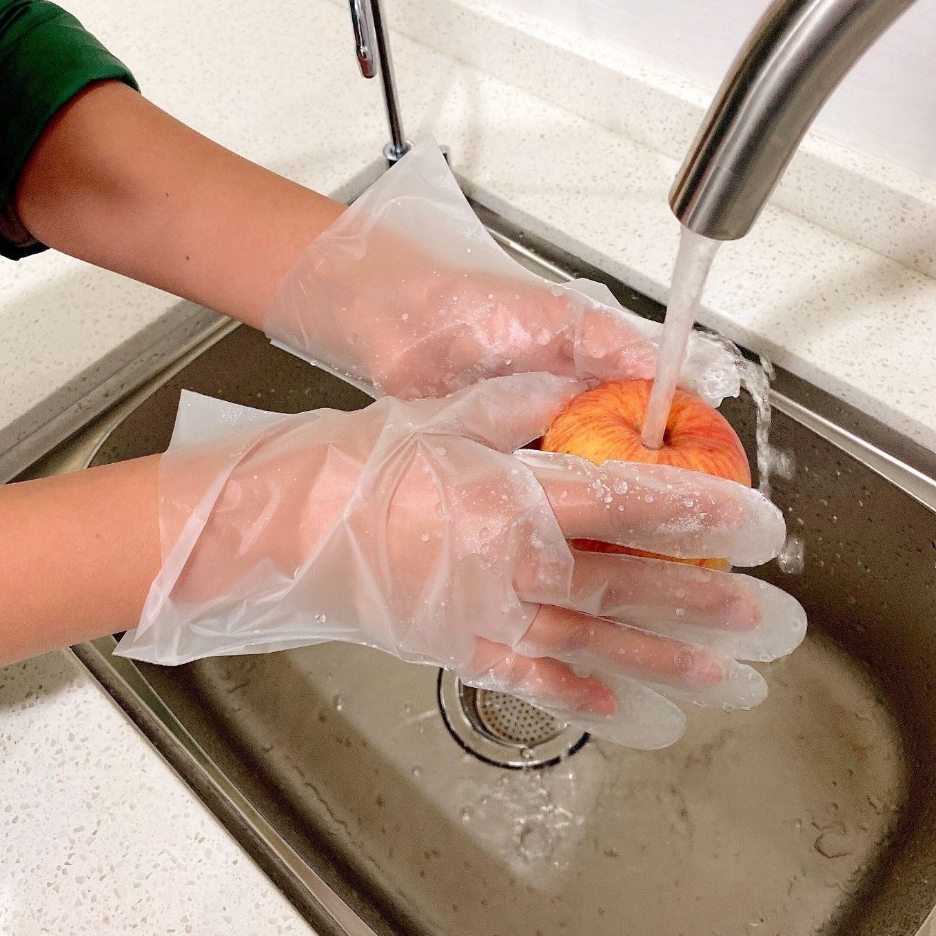 Disposable TPE Plastic Gloves for Kitchen Food handling cleaning Blue White Black