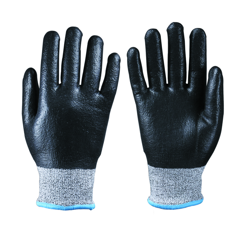 13Gauge A5 cut level 5 nitrile foam fully coated waterproof Oil Resistant gloves