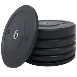 Weight Lifting Bumper Plates Rubber Temp Plates Standard Weightlifting Rubber Bumper Plate with steel sleeve