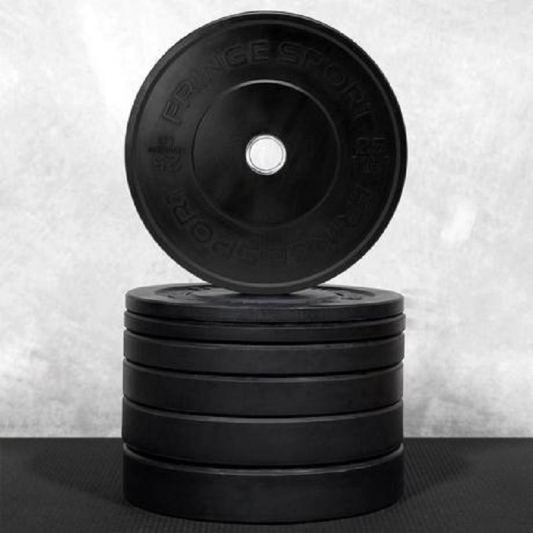 Weight Lifting Bumper Plates Rubber Temp Plates Standard Weightlifting Rubber Bumper Plate with steel sleeve