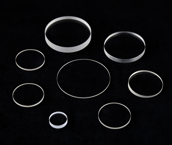 OEM Customised Size Clear Transparent Quartz Glass Plates Disc Round Fused Silica Glass for laser industries