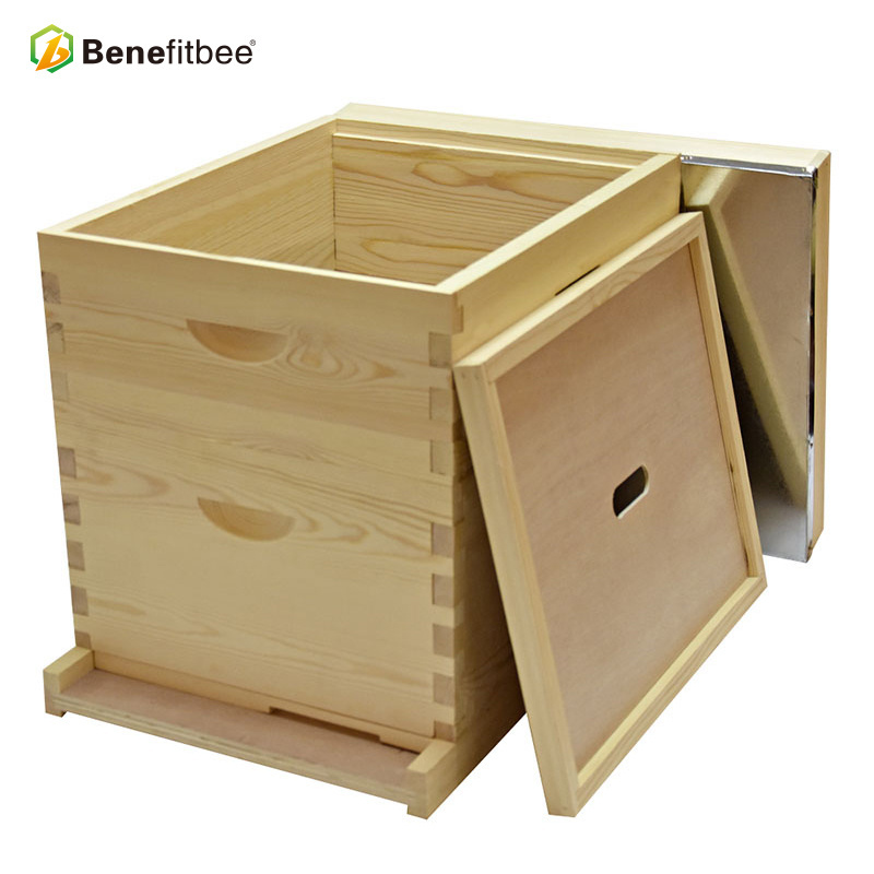 OEM Factory Price Langstroth Wooden Beekeeping Hive honey comb national beehive