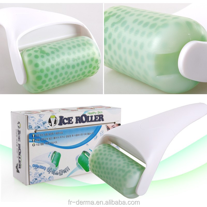 Beauty care facial cleansing device green ice roller