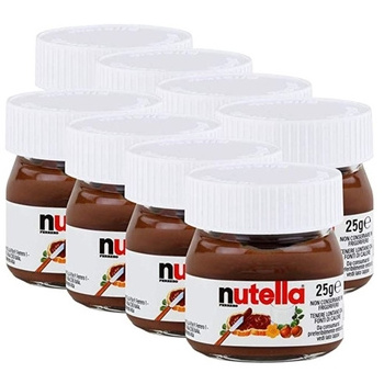 Ferrero Nutella Small Mini Design Glass Set of 8  25g  Spread