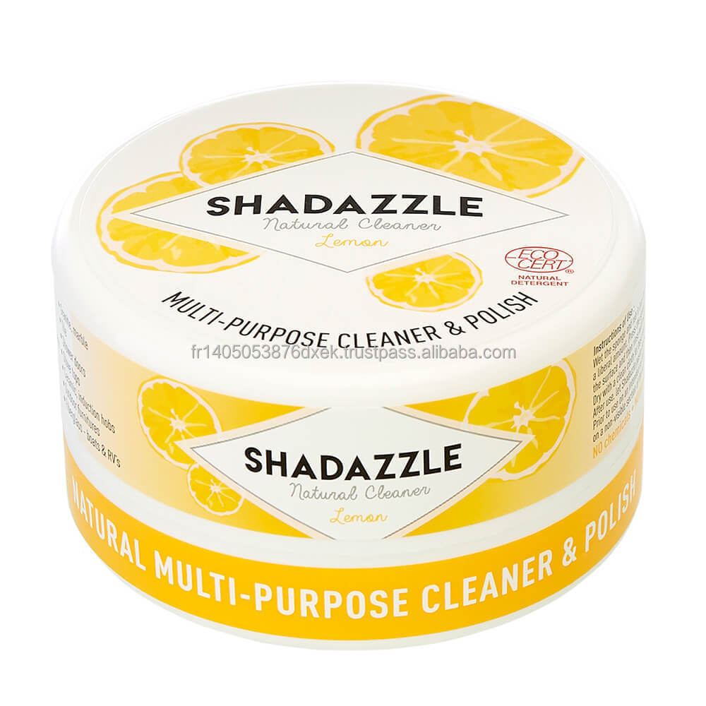 Shadazzle Cleaner All Purpose Cleaner and Polish Lemon Fragrance ECOCERT Detergent Biodegradable Universal Natural Bathroom