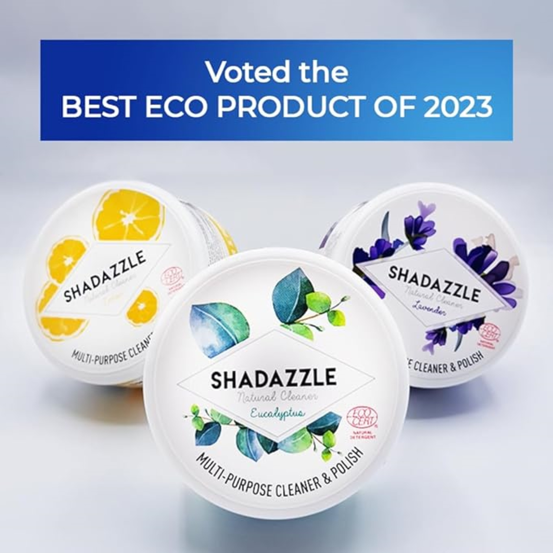 Shadazzle Natural All Purpose Cleaner and Polish Eucalyptus fragrance ECOCERT Detergent Biodegradable Universal Made in France