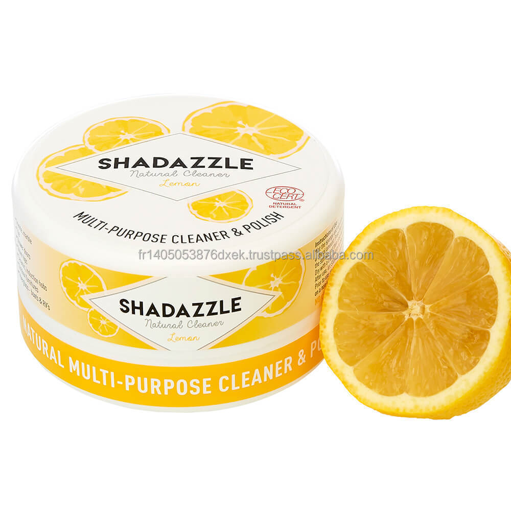 Shadazzle Cleaner All Purpose Cleaner and Polish Lemon Fragrance ECOCERT Detergent Biodegradable Universal Natural Bathroom