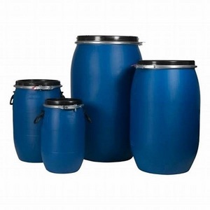 200L plastic drum blue HDPE chemical sealed oil barrel 200 litre/KG blow molding bucket double lid 55 gallon plastic drum