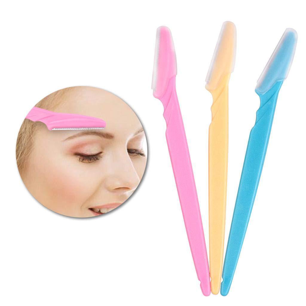 New Hot Sale 3 Pcs/set Eyebrow Trimmer Hair Remover Facial Razor Blades Shaver Sharp Portable Set Makeup Tool Kit