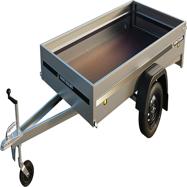 8x5 Light weight Galvanized Steel Box Utility Trailers With Two axle For Sale