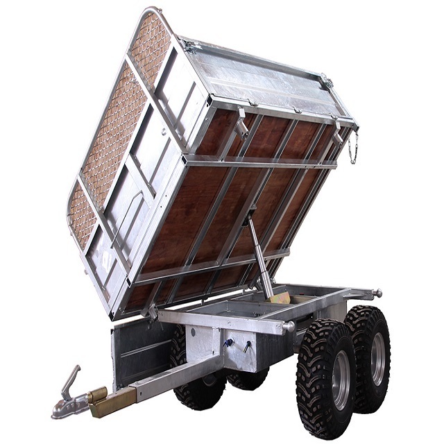 8x5 Light weight Galvanized Steel Box Utility Trailers With Two axle For Sale