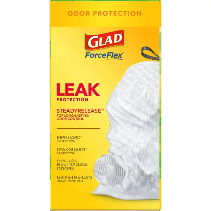 Glad Tall Kitchen Trash Bags, 13 Gallon, 80 Bags (ForceFlex, Gain Original)