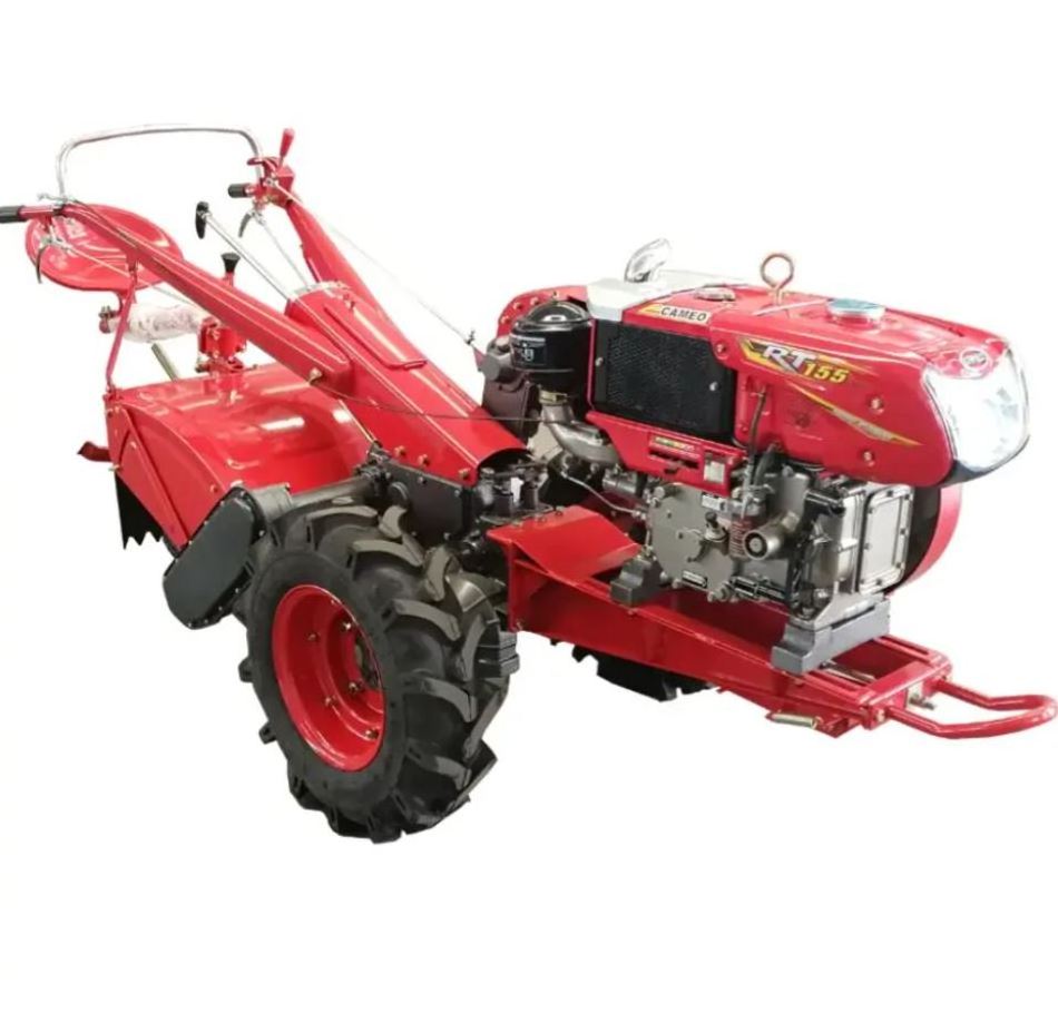 Power Tiller Two Wheel small mini 22hp 2wd garden farm tiller walking hand tractor with trailer plow attachment for sale