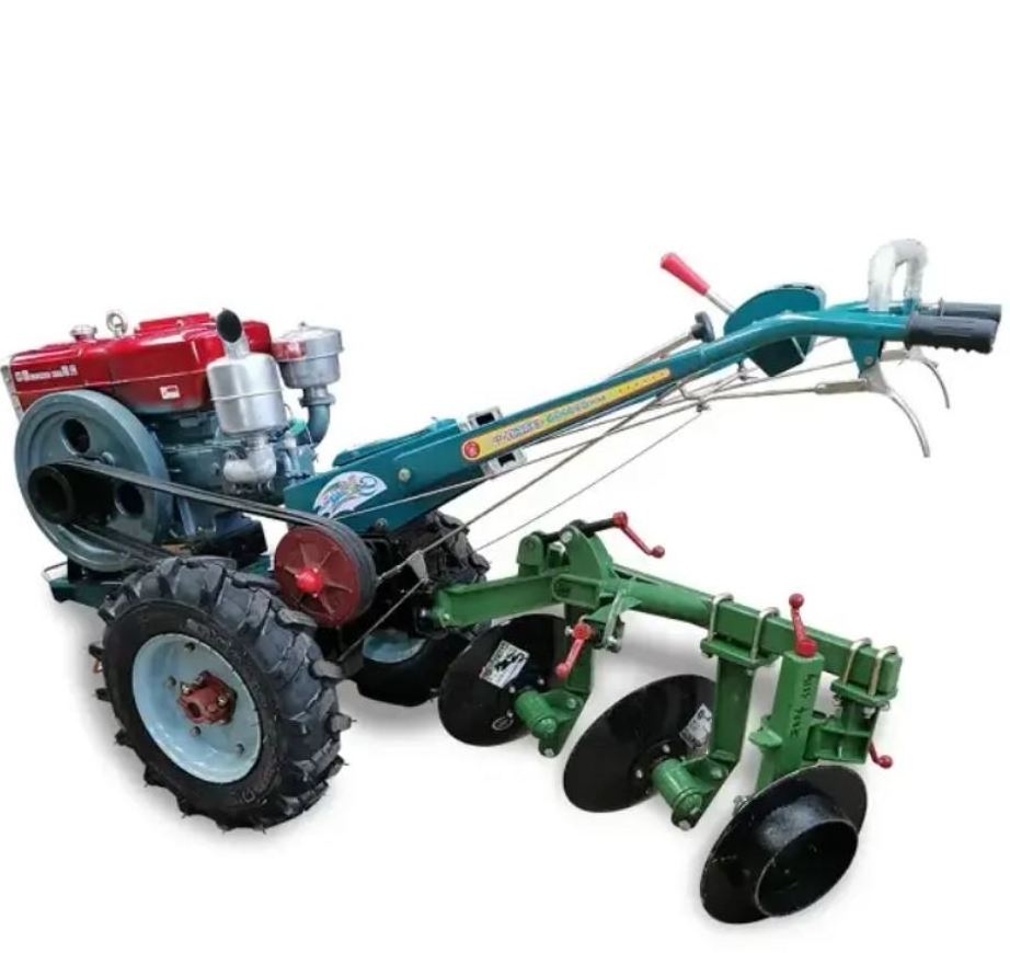 Power Tiller Two Wheel small mini 22hp 2wd garden farm tiller walking hand tractor with trailer plow attachment for sale