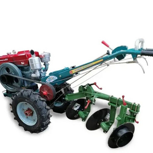 Power Tiller Two Wheel small mini 22hp 2wd garden farm tiller walking hand tractor with trailer plow attachment for sale