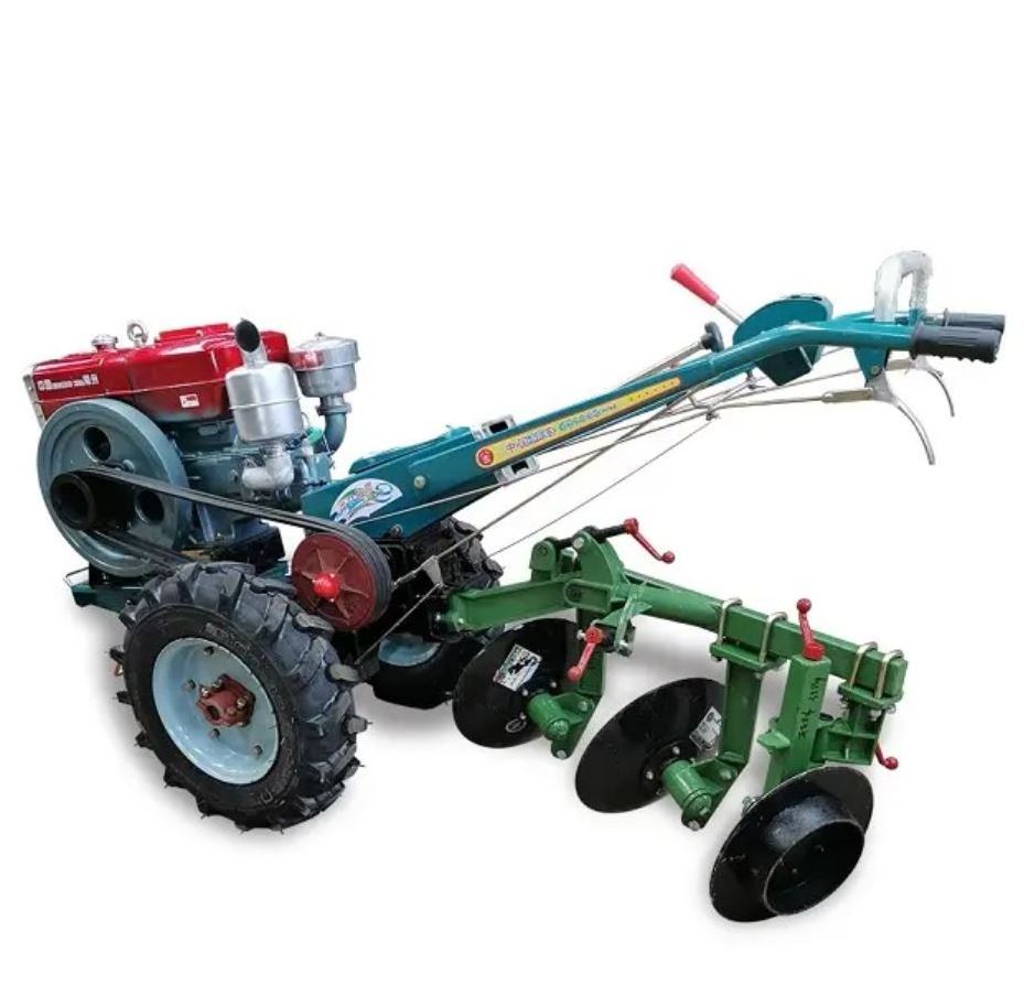 Power Tiller Two Wheel small mini 22hp 2wd garden farm tiller walking hand tractor with trailer plow attachment for sale