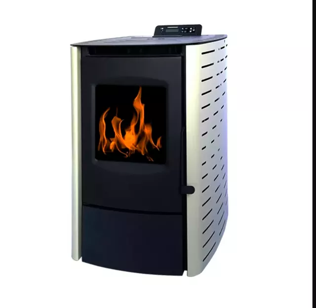 9KW cheap Uk made wood pellet stove, cast iron wood burning stove for sale