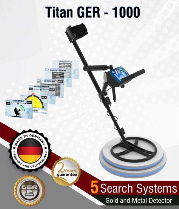 Original Outdoor GER Detect Titan 1000 Metal Detector 3D 5 Multi Systems shipping worldwide