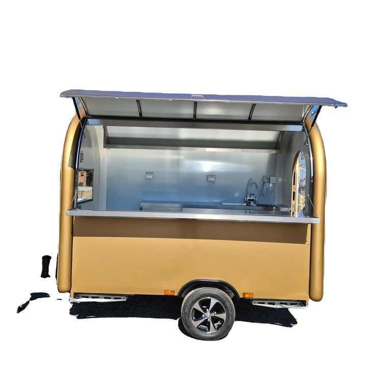 New Mobile Modern Fast Food Vending Cart Trailer Truck For Sale Pink Black Yellow Green