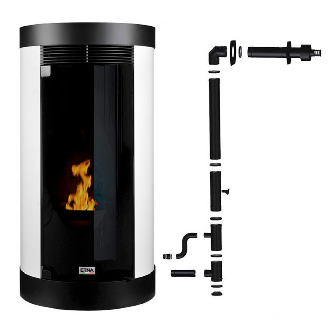 Eco-Friendly Made In Italy European Minimalist Home Domestic Indoor Electric Wood Pellet Stove