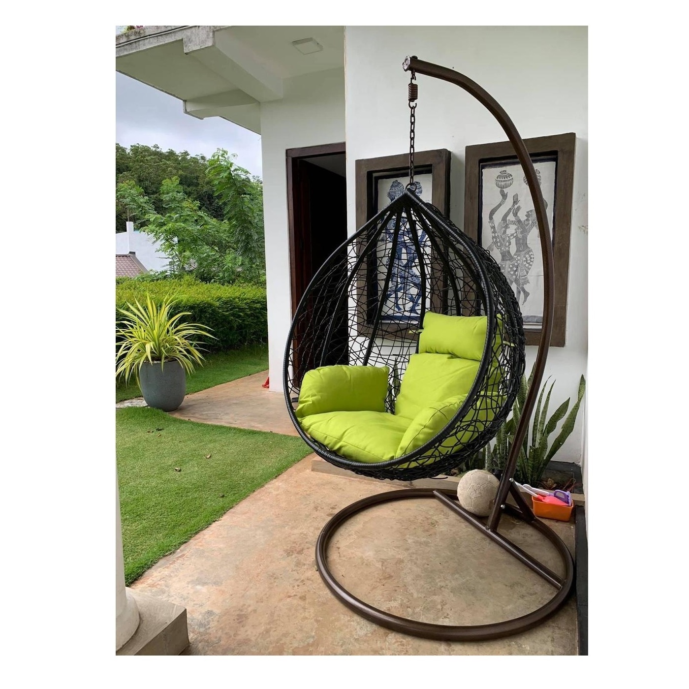 Wholesale Price Supplier of Terrace Swings Egg Shape Chairs / Metal Swing Chairs Bulk Stock With Fast Shipping