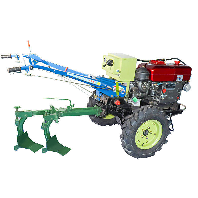 Hot New Two wheel farming motocultor diesel 12hp plowing machine agricultural walking tractor