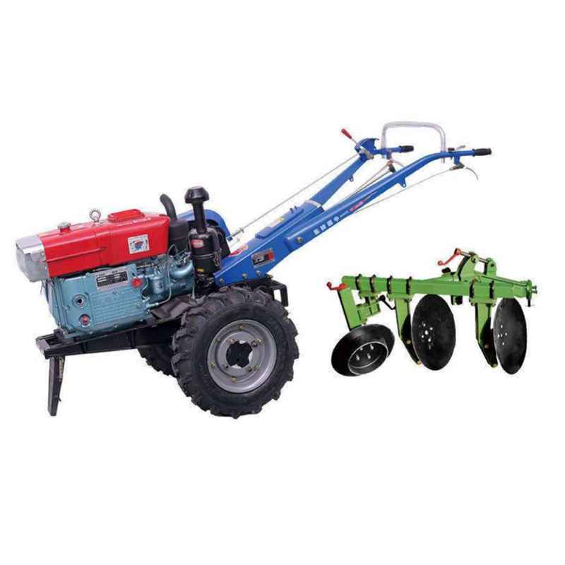 Hot New Two wheel farming motocultor diesel 12hp plowing machine agricultural walking tractor