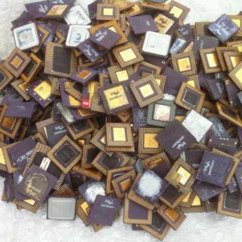 Gold recovery Intel pentium Pro Ceramic Cpu Scrap