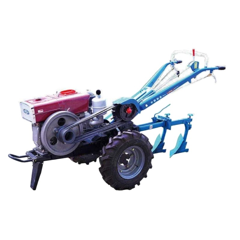 Hot New Two wheel farming motocultor diesel 12hp plowing machine agricultural walking tractor