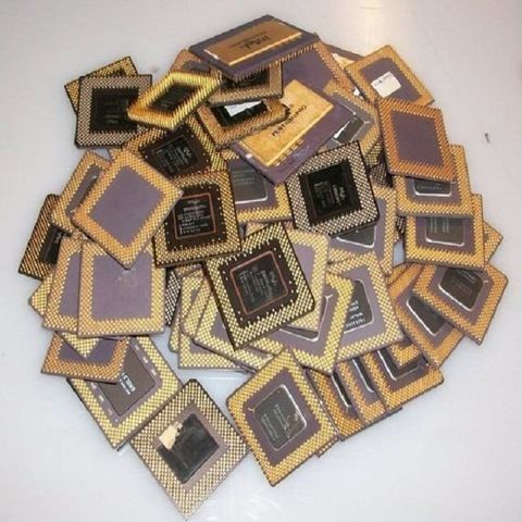 Gold recovery Intel pentium Pro Ceramic Cpu Scrap