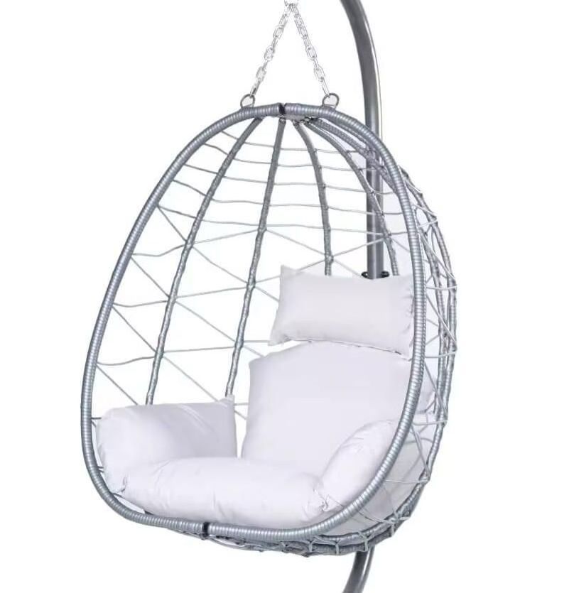 Wholesale Top Quality Metal Frame 2 Seater Rattan Wicker Swing Chair with Cushions