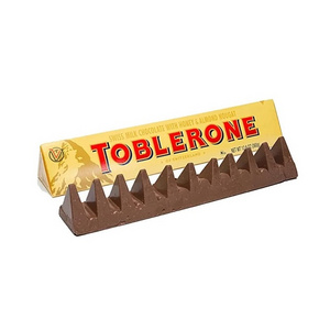 High Quality Toblerone Milk Chocolate Bar, 100g - Smooth Swiss milk chocolate with delectable honey and almond nougat