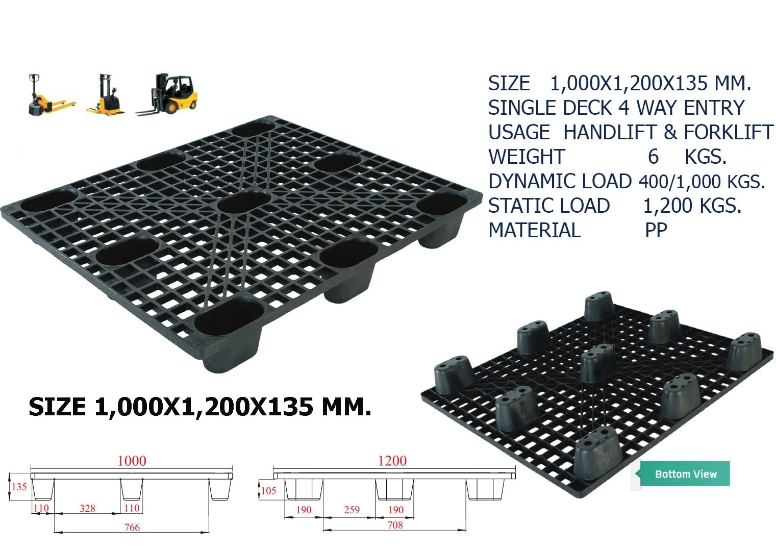 Best Heavy duty plastic flat nine feet HDPE blue pallet warehouse industry storage logistics plastic pallet for sale