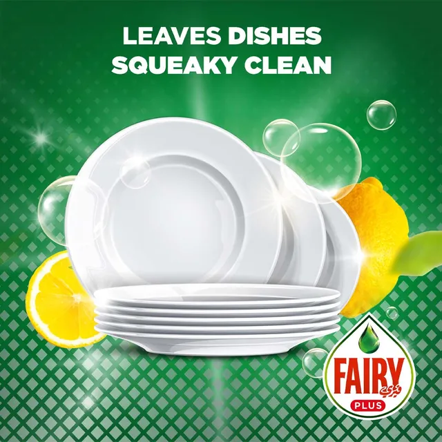 Fairy Plus Lemon Dishwashing Liquid Soap, 800 ml - powerful and effective dishwashing liquid soap