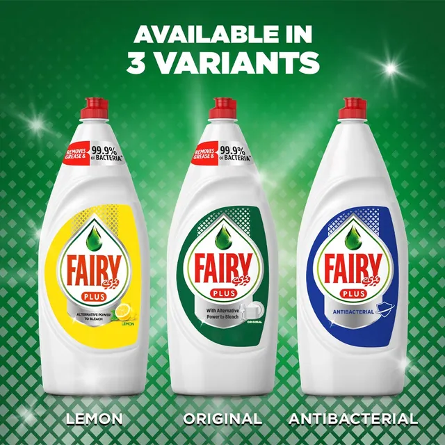 Fairy Plus Lemon Dishwashing Liquid Soap, 800 ml - powerful and effective dishwashing liquid soap